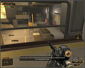 Your main objective will be to get to the upper balconies and you should start by going west #1 - (5) Peaceful solution: Opening the hangar door - Entering the Dragons Lair - Deus Ex: Human Revolution Game Guide