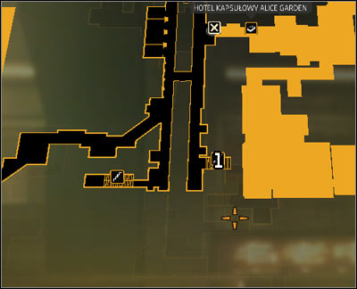 Map legend: 1 - Stairs leading to an alley where Ning is being held - Rotten Business (steps 1-3) - Side quests - Deus Ex: Human Revolution Game Guide