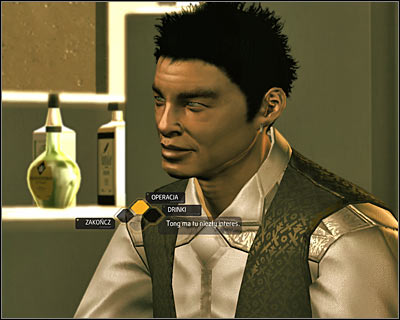 Ask Bobby Bao about the operation as soon as youve initiated the conversation - Bar Tab (steps 1-4) - Side quests - Deus Ex: Human Revolution Game Guide