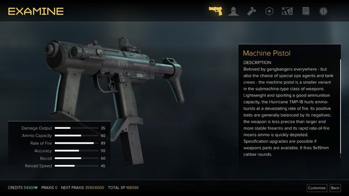 Machine pistol, an alternative to a basic pistol - Weapons (description and locations) - Listings - Deus Ex: Mankind Divided Game Guide