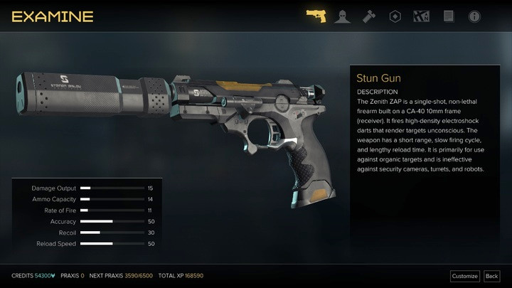 In the early phase of the game, this is an almost indispensable weapon for silent elimination of enemies - Weapons (description and locations) - Listings - Deus Ex: Mankind Divided Game Guide