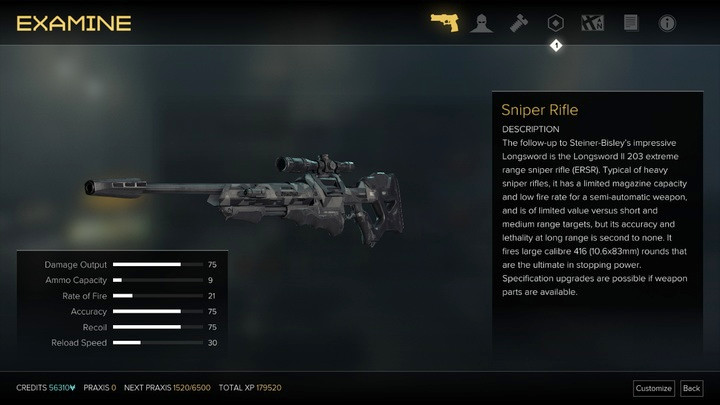 Sniper Rifle with a scope - Weapons (description and locations) - Listings - Deus Ex: Mankind Divided Game Guide