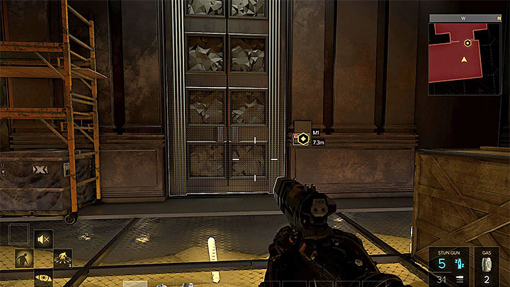 The door leading to the atrium - use the code or hack them. - Black Market Buy - main quest - Dubai | Quests and maps - Deus Ex: Mankind Divided Game Guide