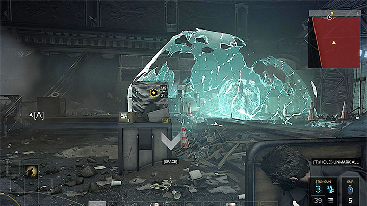 With an EMP charge, you can temporarily disable the enemy in an exoskeleton - Claiming Jurisdiction - main quest - Main quests - Deus Ex: Mankind Divided Game Guide