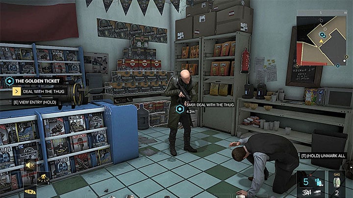 Get rid of the thug in the mini-market to save Edward. - The Golden Ticket - side quest - Side quests - Deus Ex: Mankind Divided Game Guide