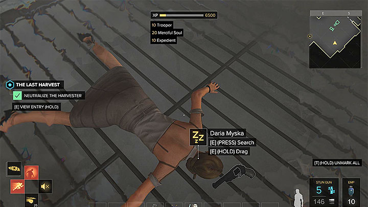 You can stun Daria and remove the chip from her body - The Last Harvest - side quest - Prague (third visit) | Quests and maps - Deus Ex: Mankind Divided Game Guide