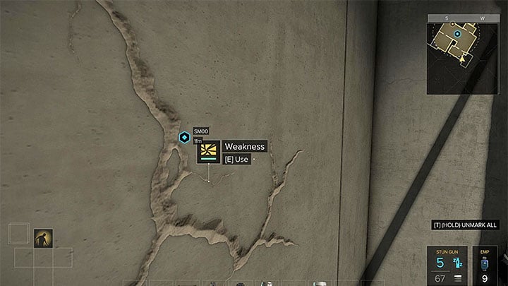 You can reach the side area and a weakened wall through the ventilation shafts - Neon Nights - side quest - Side quests - Deus Ex: Mankind Divided Game Guide