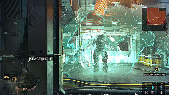 An EMP charge can be used to neutralize the policeman with the exoskeleton - The Rucker Extraction - main quest - The Utulek Complex | Quests and maps - Deus Ex: Mankind Divided Game Guide