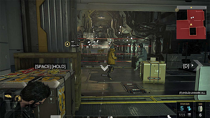 There are a lot of enemies on level one, additionally you have to watch out for laser barriers - The Rucker Extraction - main quest - The Utulek Complex | Quests and maps - Deus Ex: Mankind Divided Game Guide