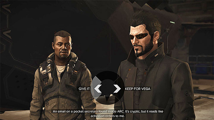 You can give the evidence to Miller, or save them for Alex Vega - The Rucker Extraction - main quest - The Utulek Complex | Quests and maps - Deus Ex: Mankind Divided Game Guide