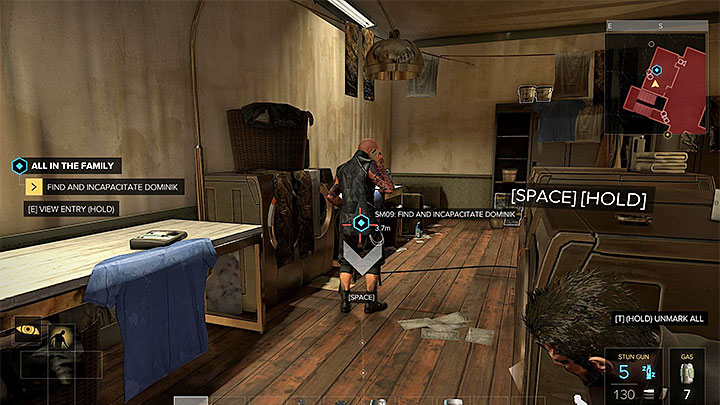 Dominik is in the laundry room on the ground floor - All in the Family - side quest - Side quests - Deus Ex: Mankind Divided Game Guide