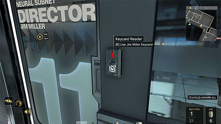 Use Millers card to access his office - Checking Out the Men in Charge - main quest - Main quests - Deus Ex: Mankind Divided Game Guide