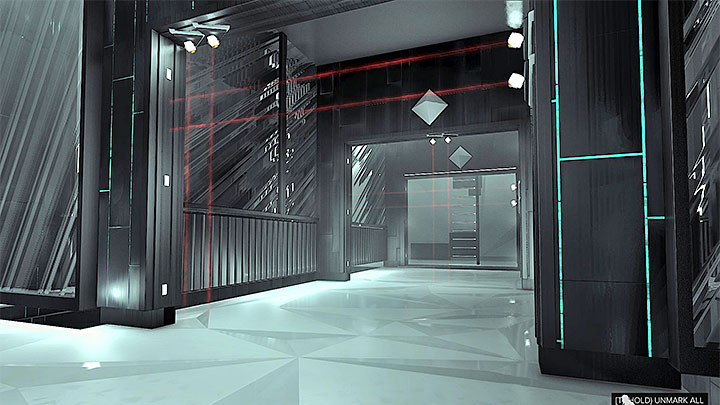 Start at the entrance to TF29, use the stairs on the left to go down and carefully avoid the camera - Checking Out the Men in Charge - main quest - Main quests - Deus Ex: Mankind Divided Game Guide