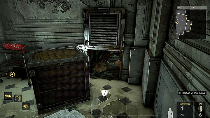 Entrance of the shaft on the first level - Facing the Enigma - main quest - Main quests - Deus Ex: Mankind Divided Game Guide