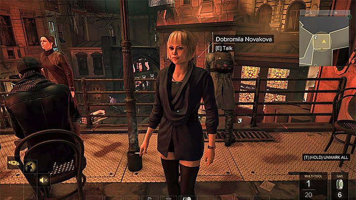 Dobromila is located on a balcony on the highest level of the club - Fade to Black - side quest - Side quests - Deus Ex: Mankind Divided Game Guide