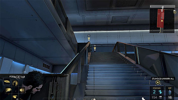 Get to work when the guards go into their opposite ways - Securing the Convention Centre - main quest - Apex Convention Centre | Quests and maps - Deus Ex: Mankind Divided Game Guide