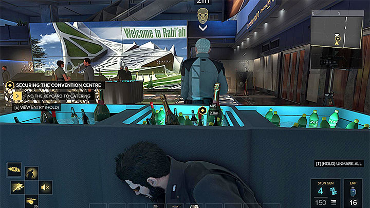 All that is left to do is to eliminate the last, eleventh guard, who is at the same time the most important person in the area, as he has the sought keycard - Securing the Convention Centre - main quest - Apex Convention Centre | Quests and maps - Deus Ex: Mankind Divided Game Guide