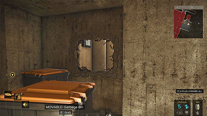 You can either open the door to the parking lot, or break through the wall - The Heist - main quest - Main quests - Deus Ex: Mankind Divided Game Guide