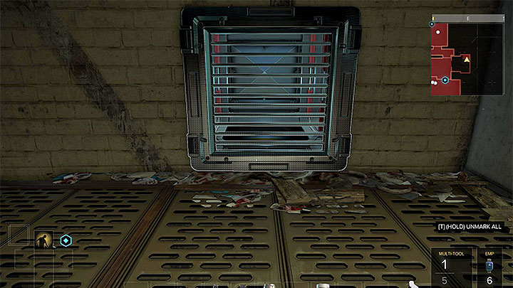 After reaching the shaft located behind the elevator, you have to make few bigger jumps and catch the upper ledges - The Heist - main quest - Main quests - Deus Ex: Mankind Divided Game Guide