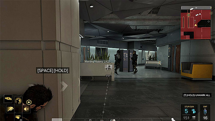The enemies in masks should be avoided. Get past them when they are talking or stay in one place. - Protecting the Future (Stopping Marchenko) - Main Quest - Apex Convention Centre | Quests and maps - Deus Ex: Mankind Divided Game Guide