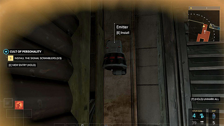 Enter the room on the left during the moment when one of the defensive turrets will be facing the other way - Cult of Personality - side quest - Side quests - Deus Ex: Mankind Divided Game Guide