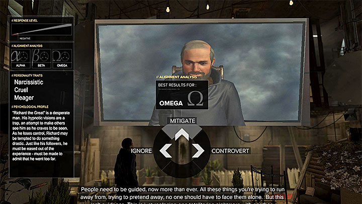 If you have the Social Enhancer augmentation, you can subject Richard to a psychological analysis - Cult of Personality - side quest - Side quests - Deus Ex: Mankind Divided Game Guide