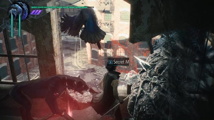 Use the next Nidhogg Hatchling to unlock the way to the ruins of the building and secret mission 03 - Mission 04 - V | Devil May Cry 5 walkthrough - Main story missions - Devil May Cry 5 Guide