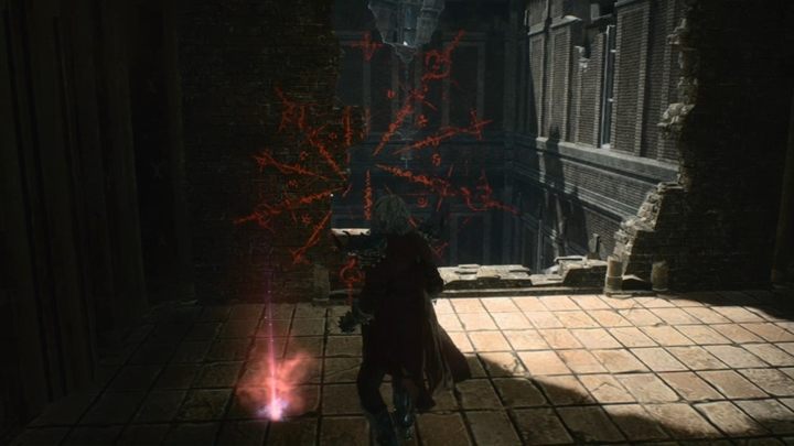 Enter the building and destroy the red blood clot to make the building slump down a little - Mission 11 - Reason | Devil May Cry 5 walkthrough - Main story missions - Devil May Cry 5 Guide