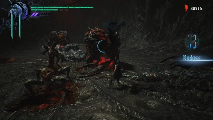 After the fight, jump off to the bottom, where the next skirmish will start immediately - Mission 13 - Three Warriors | Devil May Cry 5 walkthrough - Main story missions - Devil May Cry 5 Guide