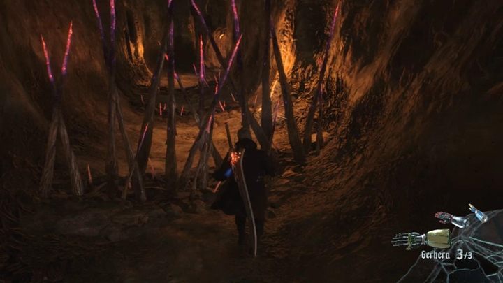 Go ahead, and when you get to the platform, propel yourself upwards - Mission 15 - Diverging Points - Nero | Devil May Cry 5 walkthrough - Main story missions - Devil May Cry 5 Guide