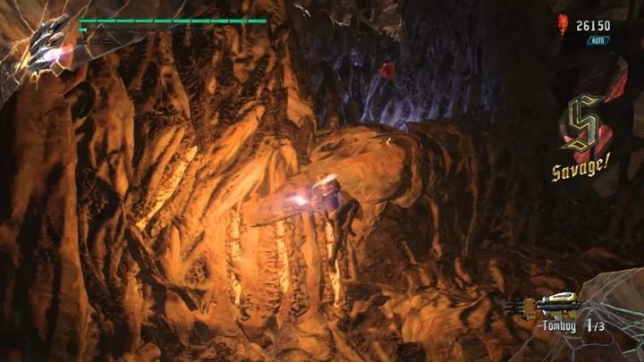 Destroy all the enemies and keep running until you reach the figure, where you will be able to do some shopping - Mission 15 - Diverging Points - Nero | Devil May Cry 5 walkthrough - Main story missions - Devil May Cry 5 Guide