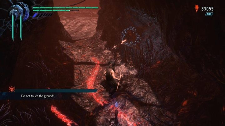 Your mission is to reach the blue fragment of the orb without touching the ground - Secret mission 10 walkthrough for Devil May Cry 5 - Secret missions - Devil May Cry 5 Guide