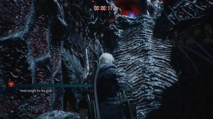 This time, you will have to reach the Blue Crystal within 30 seconds - Secret mission 11 walkthrough for Devil May Cry 5 - Secret missions - Devil May Cry 5 Guide