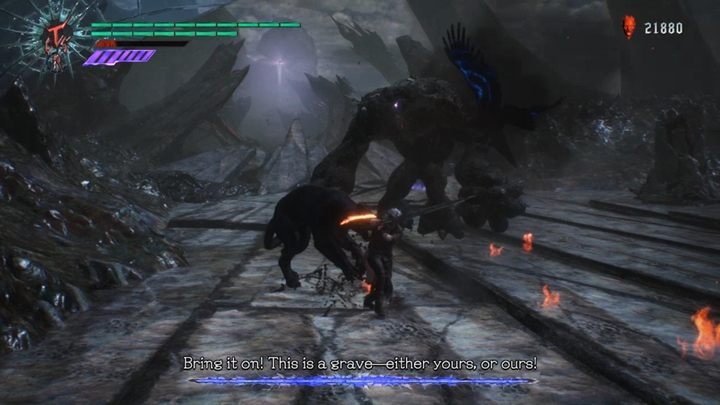 You will face Vs familiars throughout the entire level - the final battle takes place at the end where you will have to defeat all three of them - Shadow, Griffon and Nightmare Boss Fight Guide for DMC5 - Bosses - Devil May Cry 5 Guide