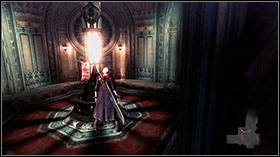 Move along the balcony using Grim Grips - Mission 02: La Porte De LEnfer - Walkthrough - Devil May Cry 4 Game Guide & Walkthrough