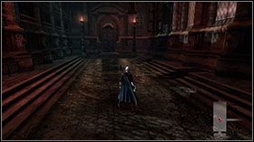 Activate Gyro Blades and push it onto the blue panel - Mission 05: Trisagion - Walkthrough - Devil May Cry 4 Game Guide & Walkthrough