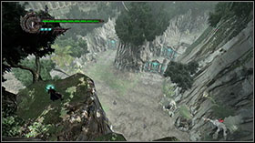 Before you go down into the valley, go along the cliff and take Holy Water - Mission 07: The She-Viper - Walkthrough - Devil May Cry 4 Game Guide & Walkthrough