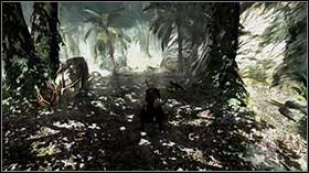 Take a Blue Orb Fragment floating beneath the ceiling of the tunnel - Mission 08: Profession of Faith - Walkthrough - Devil May Cry 4 Game Guide & Walkthrough