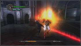 He is much easier than Credo - its enough to attack him aggressively and when he loses energy use Buster (with Devil Trigger if possible) - Mission 09: For you - Walkthrough - Devil May Cry 4 Game Guide & Walkthrough