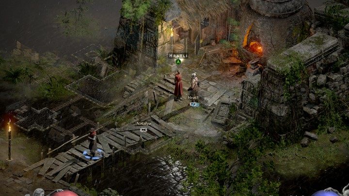Hratli, the vendor you've met in the Docks, you'll find this time in his hut in the southeast - Diablo 2 Resurrected: Blade of the Old Religion - walkthrough - Act 3 - Diablo 2 Resurrected Guide