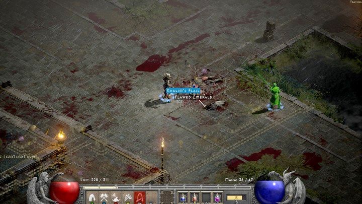 The final item - Khalim's Flail - is located in Travincal, past the Kurast Bazaar and Upper Kurast - Diablo 2 Resurrected: Khalims Will - walkthrough - Act 3 - Diablo 2 Resurrected Guide