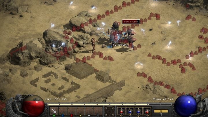 Playing with a controller on PC completely changes the player's HUD - Diablo 2 Resurrected: Controller on a PC - can I use it? - FAQ - Diablo 2 Resurrected Guide