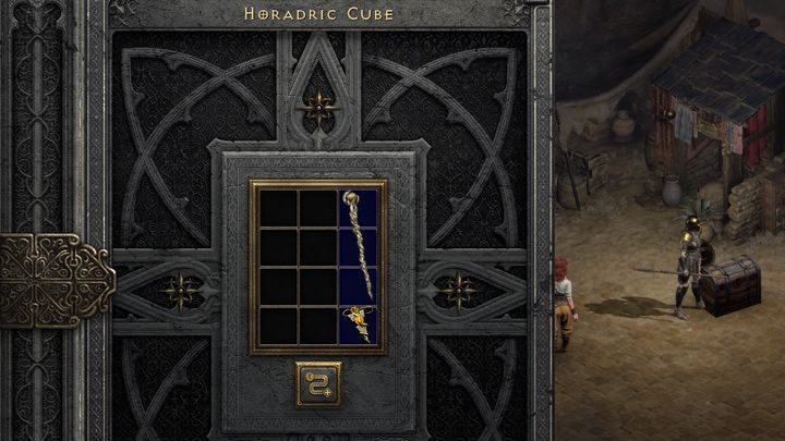 Return to town and use the Horadric Cube (by right-clicking it) - Diablo 2 Resurrected: The Horadric Staff - walkthrough - Act 2 - Diablo 2 Resurrected Guide