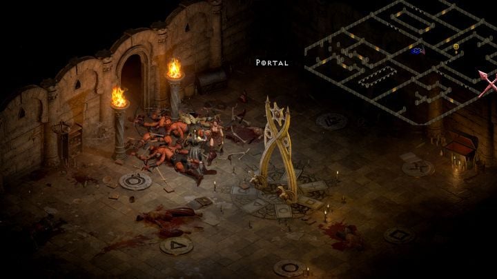 On the second floor of the Palace Cellar you'll find a portal - Diablo 2 Resurrected: Arcane Sanctuary - walkthrough - Act 2 - Diablo 2 Resurrected Guide