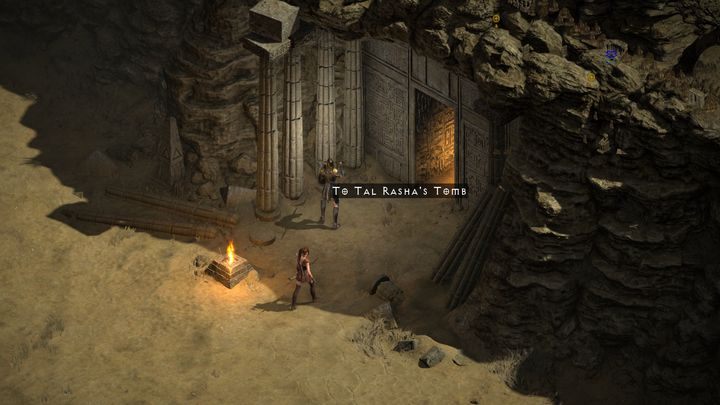 By opening your journal and selecting the Seven Tombs quest - as long as you've talked to Cain beforehand - you'll see a symbol of the tomb containing an altar and the boss chamber - Diablo 2 Resurrected: Seven Tombs - walkthrough - Act 2 - Diablo 2 Resurrected Guide