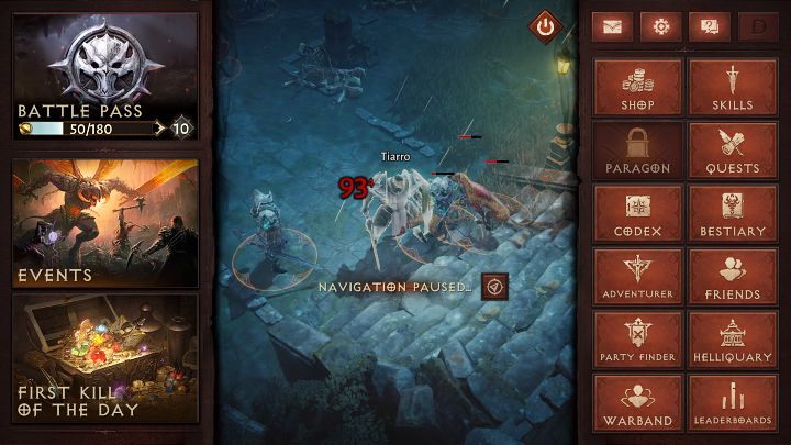 This means that you can't open the options during combat to prevent death - Diablo Immortal: Pause - can the game be paused? - Game mechanics and information - Diablo Immortal Guide