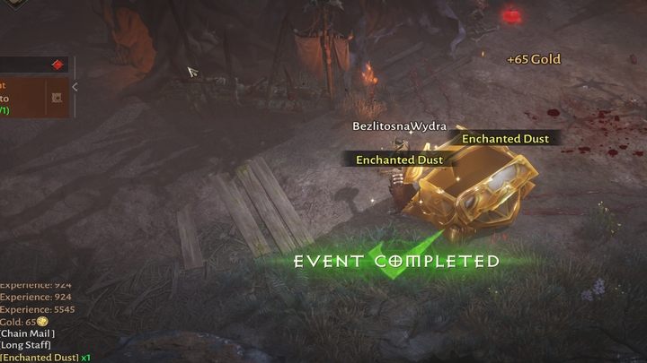 After unlocking the Hell 1 difficulty level (after going beyond level 60), you will be able to do side quests in the game world, which will also reward you with an Enchanted Dust chest - Diablo Immortal: Crafting materials - Crafting and equipping - Diablo Immortal Guide