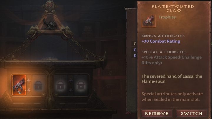 Defeating the boss for the first time also guarantees a relic for the Helliquary: Flame-Twisted Claw - Diablo Immortal: Lassal - boss, how to beat? - Bosses - Diablo Immortal Guide
