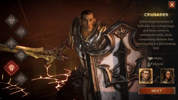 Crusaders are saints,armored warriors who always strive to fight evil - Diablo Immortal: Character classes - Basics - Diablo Immortal Guide