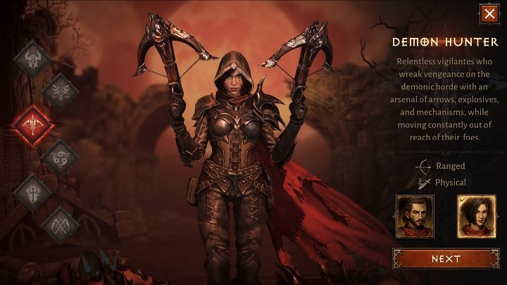 Demon Hunters in Diablo Immortal are highly effective killers who attack their targets from a safe distance using a variety of long-range weapons - Diablo Immortal: Character classes - Basics - Diablo Immortal Guide